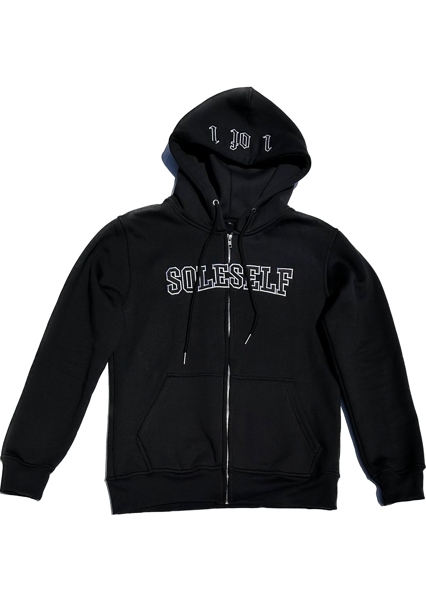 SoleSelf "Black" Zip Up Hoodie