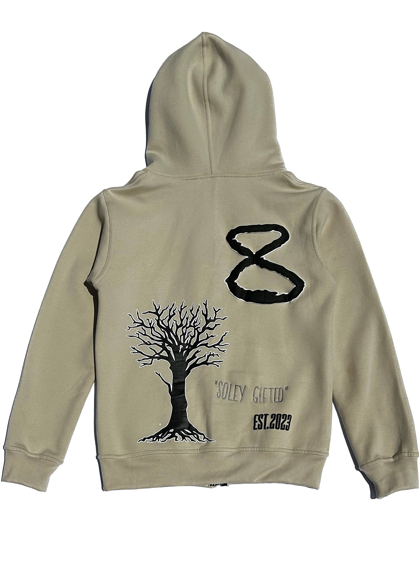 SoleSelf "Beige" Zip Up Hoodie